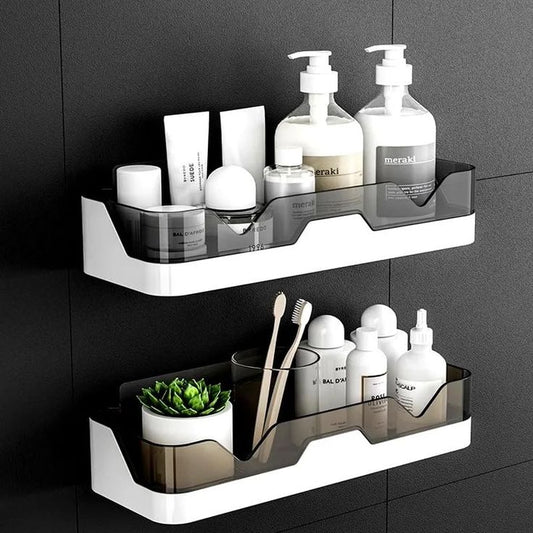 Bathroom Rack, No Drilling Dual-Layer Bathroom Wall Organizer, Storage Racks Bathroom Accessories
