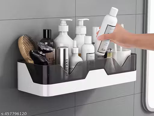 Bathroom Rack, No Drilling Dual-Layer Bathroom Wall Organizer, Storage Racks Bathroom Accessories