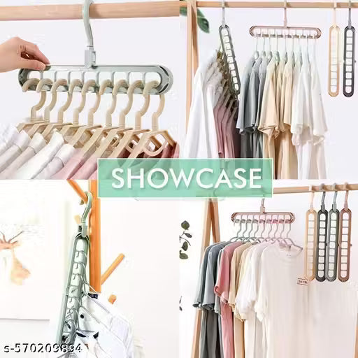 360º  ,Multicolor Space Saver Folding Hangers, Anti-Skid Plastic Magic Clothes