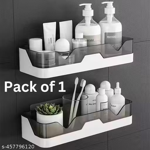Bathroom Rack, No Drilling Dual-Layer Bathroom Wall Organizer, Storage Racks Bathroom Accessories
