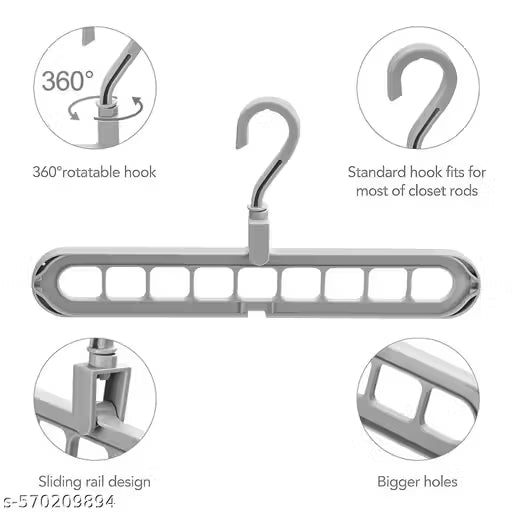 360º  ,Multicolor Space Saver Folding Hangers, Anti-Skid Plastic Magic Clothes