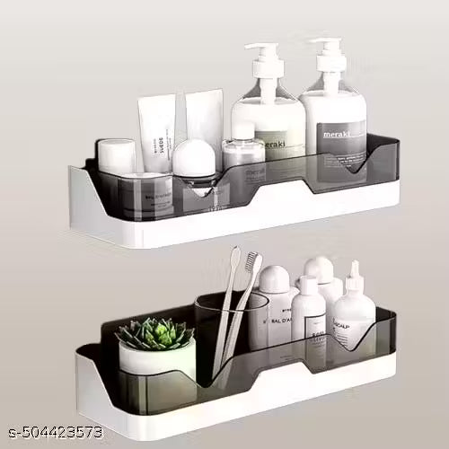 Bathroom Rack, No Drilling Dual-Layer Bathroom Wall Organizer, Storage Racks Bathroom Accessories