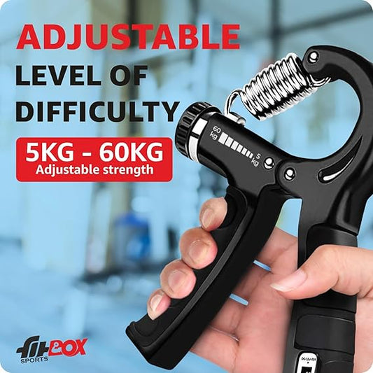 Hand Grip Strengthener for Forearm, Wrist & Finger Workout Fitness Equipment