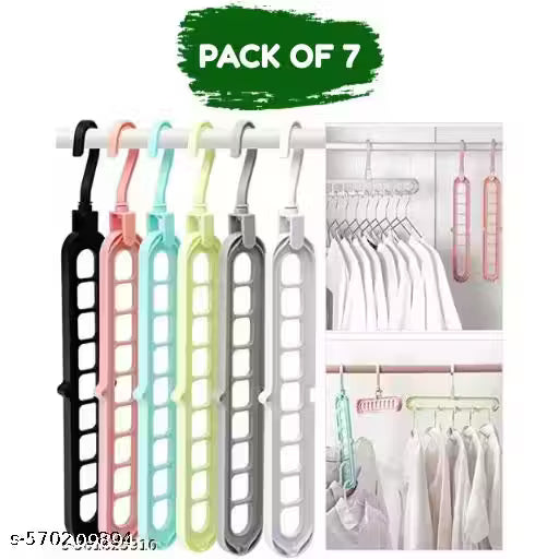 360º  ,Multicolor Space Saver Folding Hangers, Anti-Skid Plastic Magic Clothes