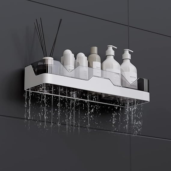 Bathroom Rack, No Drilling Dual-Layer Bathroom Wall Organizer, Storage Racks Bathroom Accessories