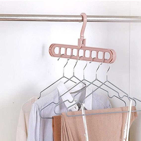 360º  ,Multicolor Space Saver Folding Hangers, Anti-Skid Plastic Magic Clothes