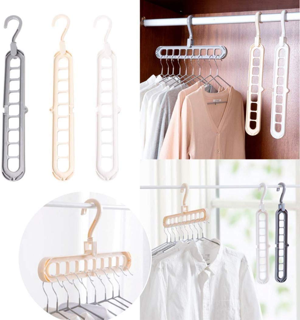 360º  ,Multicolor Space Saver Folding Hangers, Anti-Skid Plastic Magic Clothes
