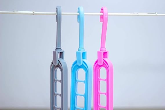 360º  ,Multicolor Space Saver Folding Hangers, Anti-Skid Plastic Magic Clothes