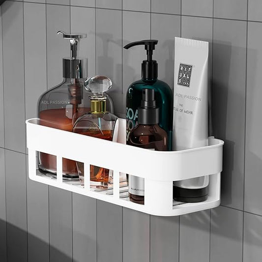 Bathroom Shelf Wall Mounted Bathroom Kitchen No Drill Storage Rack Super Adhesive Bathroom Shower Organizer